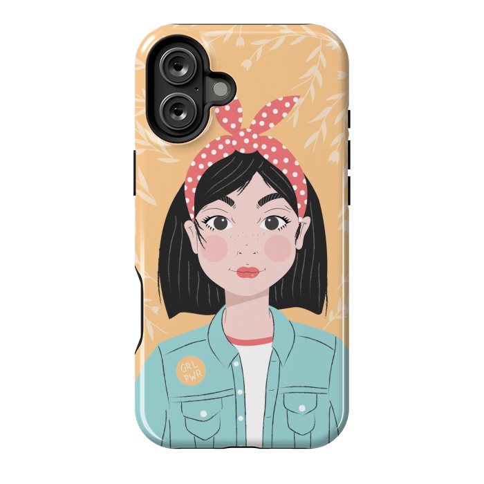 iPhone 16 Plus StrongFit Denim Girl by Jelena Obradovic