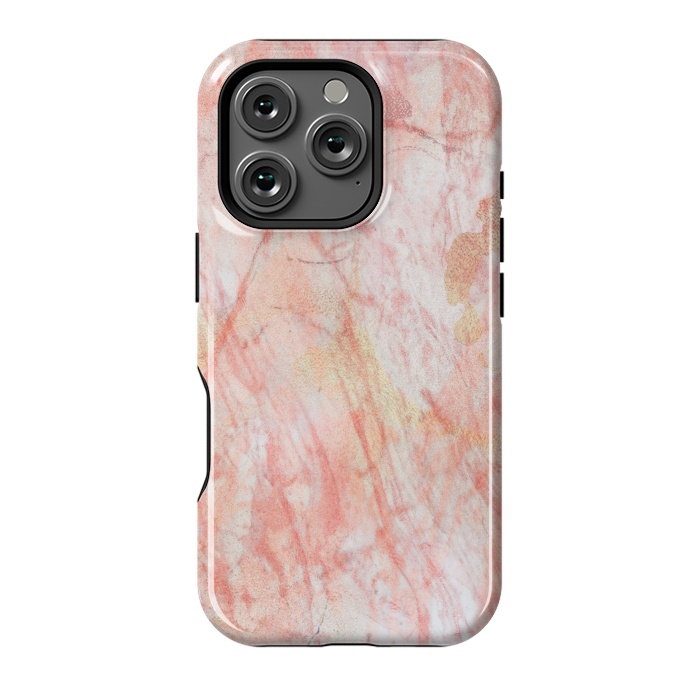 iPhone 16 Pro StrongFit Pink Marble Stone by Martina