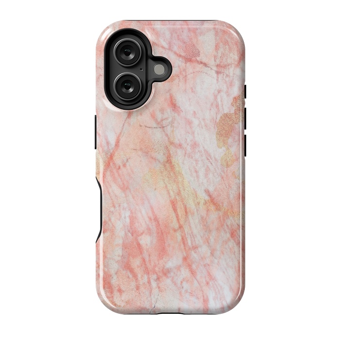 iPhone 16 StrongFit Pink Marble Stone by Martina