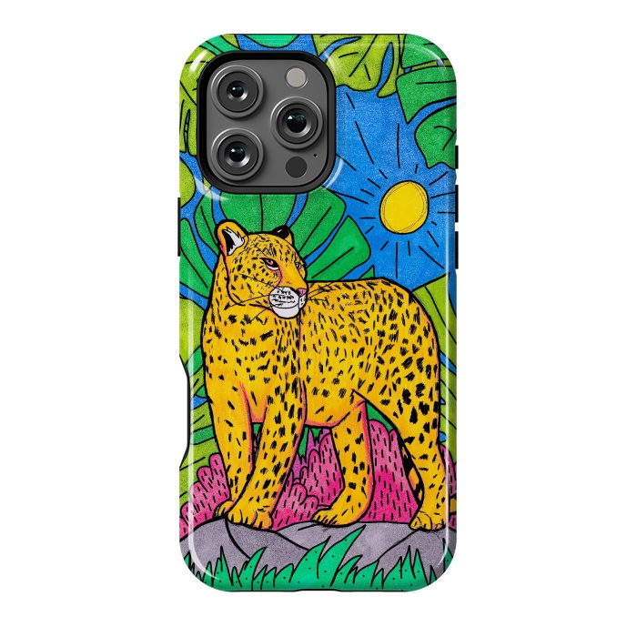 iPhone 16 Pro Max StrongFit Jungle leopard by Steve Wade (Swade)