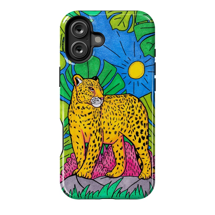 iPhone 16 Plus StrongFit Jungle leopard by Steve Wade (Swade)