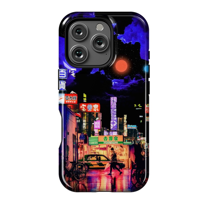 iPhone 16 Pro StrongFit Neon streets by Steve Wade (Swade)