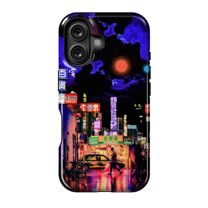 iPhone 16 StrongFit Neon streets by Steve Wade (Swade)