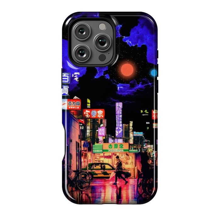 iPhone 16 Pro Max StrongFit Neon streets by Steve Wade (Swade)