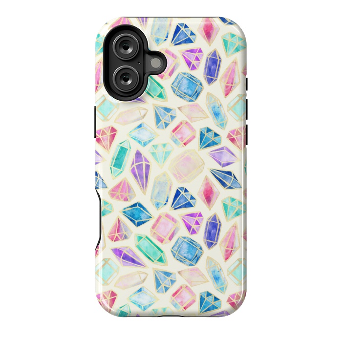 iPhone 16 Plus StrongFit Watercolour Gems Intense by Tangerine-Tane