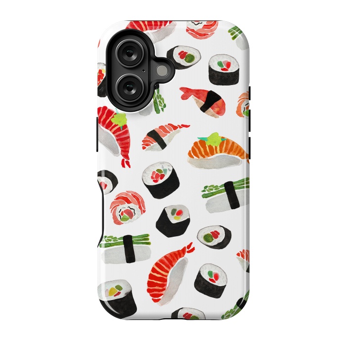 iPhone 16 StrongFit Sushi Pattern by Amaya Brydon