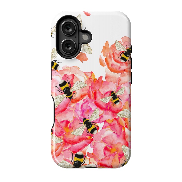 iPhone 16 StrongFit Bee Blossoms by Amaya Brydon