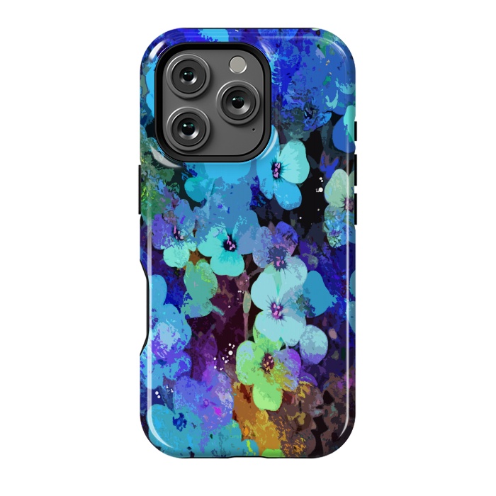 iPhone 16 Pro StrongFit Blue floral art by Josie