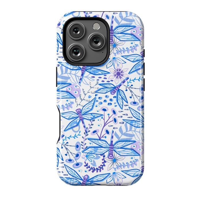 iPhone 16 Pro StrongFit Dragonfly Blues  by Tigatiga