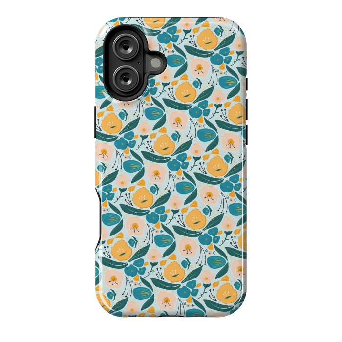 iPhone 16 Plus StrongFit Light Blue Garden by Kimberly Senn | Senn & Sons