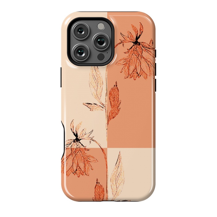 iPhone 16 Pro Max StrongFit Tropical Floral Sketch by Creativeaxle