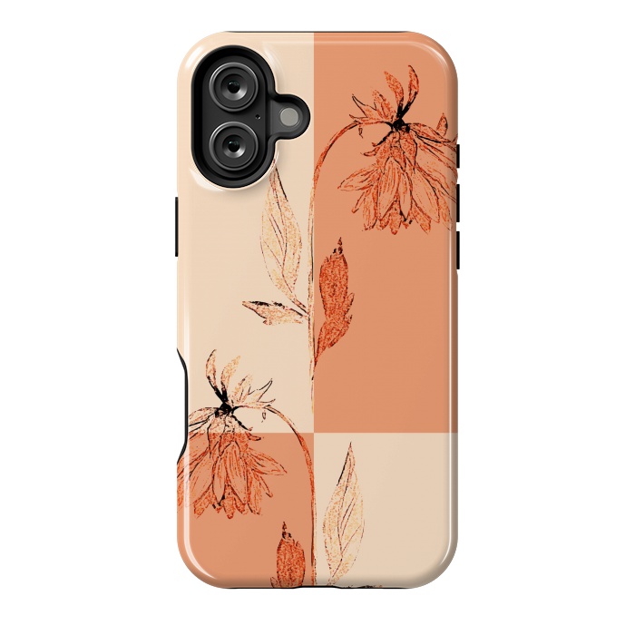 iPhone 16 Plus StrongFit Tropical Floral Sketch by Creativeaxle