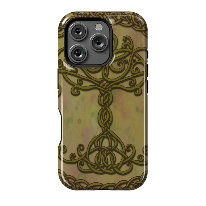 iPhone 16 Pro StrongFit Celtic Tree of Life I by Lotti Brown