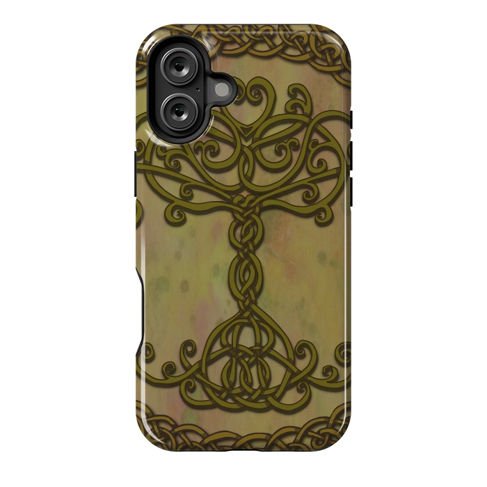 iPhone 16 Plus StrongFit Celtic Tree of Life I by Lotti Brown