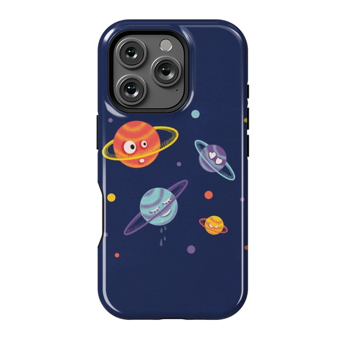 iPhone 16 Pro StrongFit Cute Planets Cartoon Space Kids by Boriana Giormova