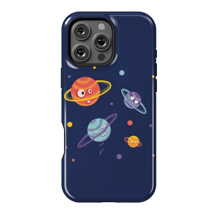 iPhone 16 Pro Max StrongFit Cute Planets Cartoon Space Kids by Boriana Giormova