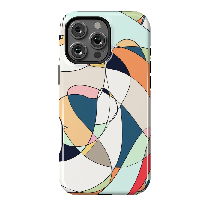 iPhone 16 Pro Max StrongFit Modern Colorful Abstract Line Art Design by InovArts