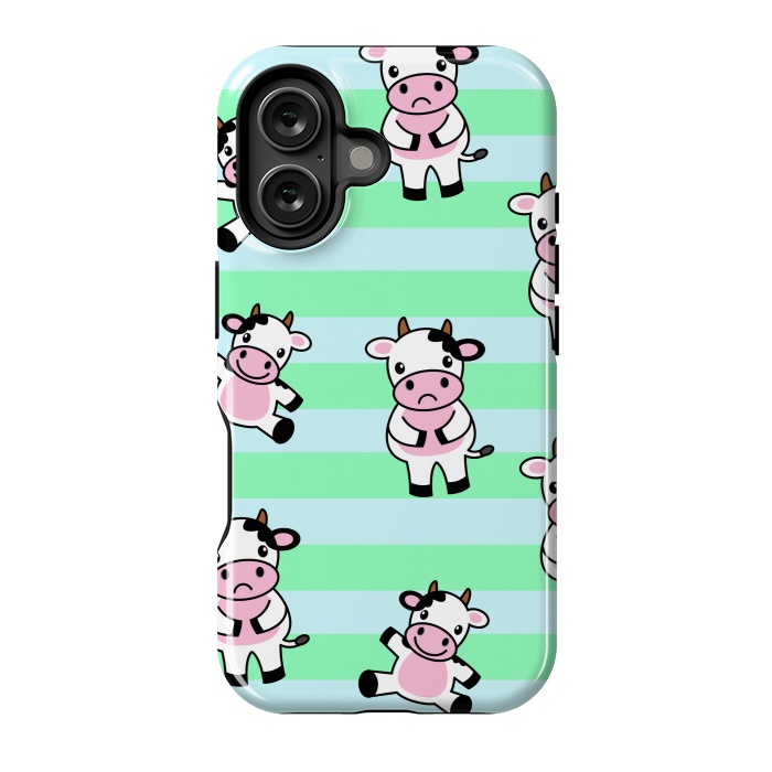 iPhone 16 StrongFit CUTE COW PATTERN by MALLIKA