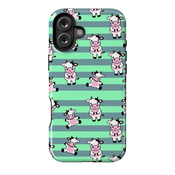 iPhone 16 Plus StrongFit CUTE COW PATTERN by MALLIKA