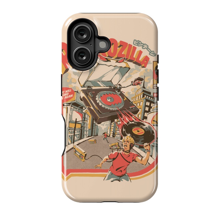 iPhone 16 StrongFit Retro Soundzilla by Ilustrata