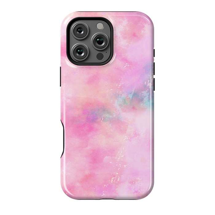 iPhone 16 Pro Max StrongFit Baby Pink watercolor abstract texture by Josie