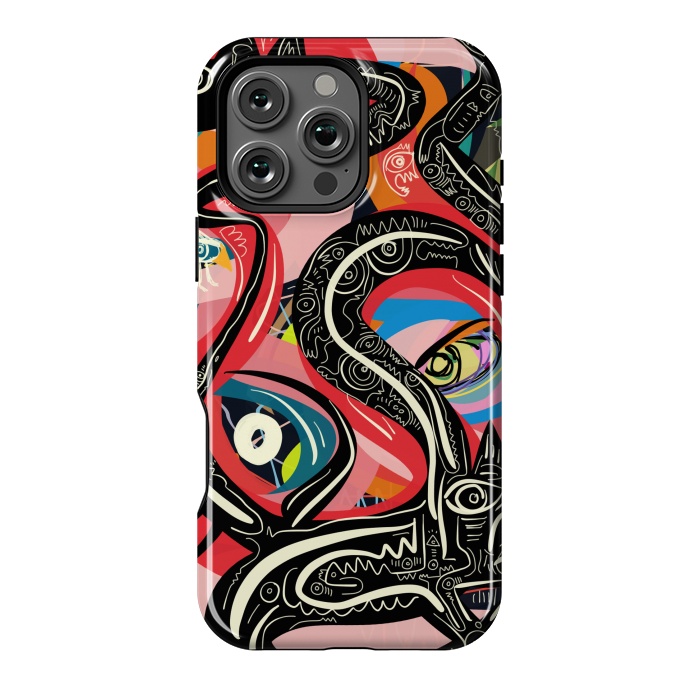 iPhone 16 Pro Max StrongFit Black Snake Street Art Graffiti by Emmanuel Signorino