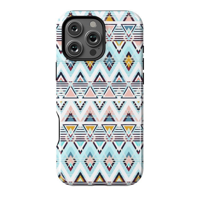 iPhone 16 Pro Max StrongFit Colorful ethnic tribal triangles by Oana 