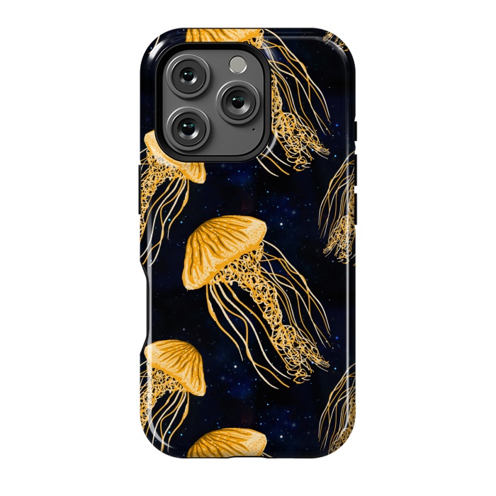 iPhone 16 Pro StrongFit Galaxy Jellyfish Pattern by Julie Erin Designs