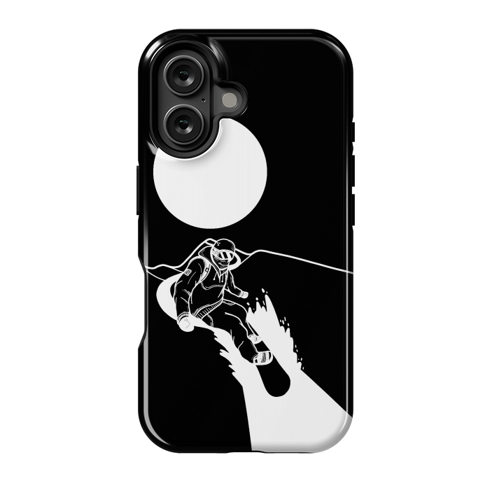 iPhone 16 StrongFit The snowboarder by Steve Wade (Swade)