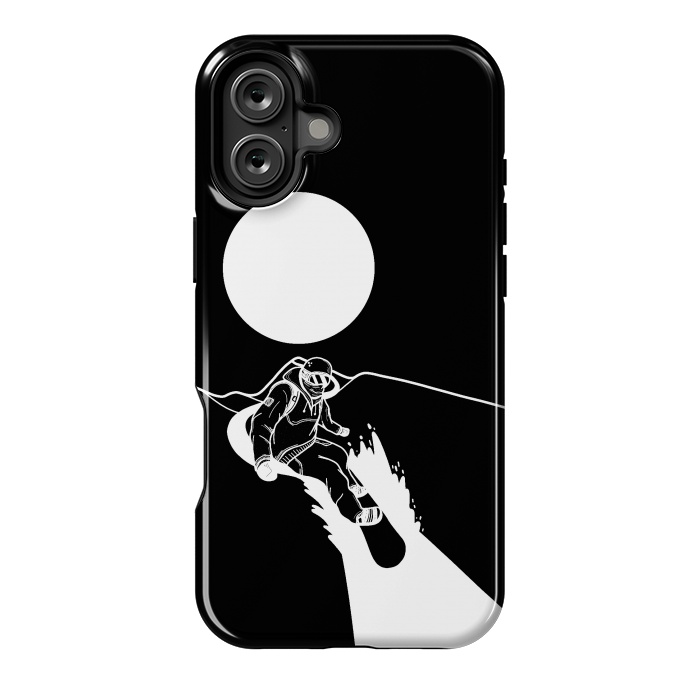 iPhone 16 Plus StrongFit The snowboarder by Steve Wade (Swade)