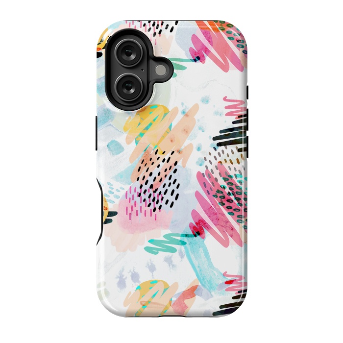 iPhone 16 StrongFit Fun colorful summer doodles by Oana 