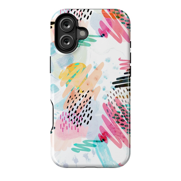 iPhone 16 Plus StrongFit Fun colorful summer doodles by Oana 