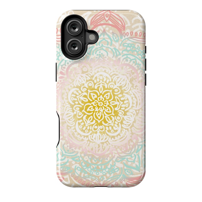 iPhone 16 Plus StrongFit Desert Sunrise Mandala by Tangerine-Tane