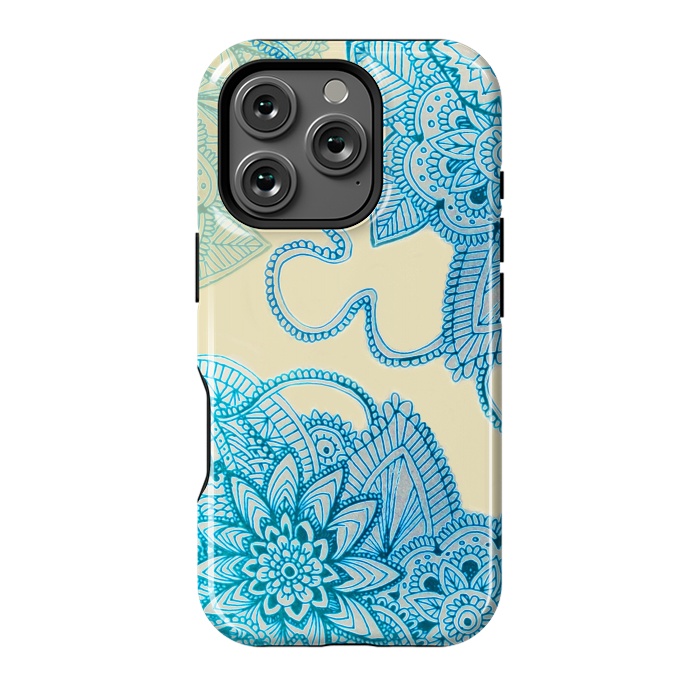 iPhone 16 Pro StrongFit Floral Doodle G580 by Medusa GraphicArt