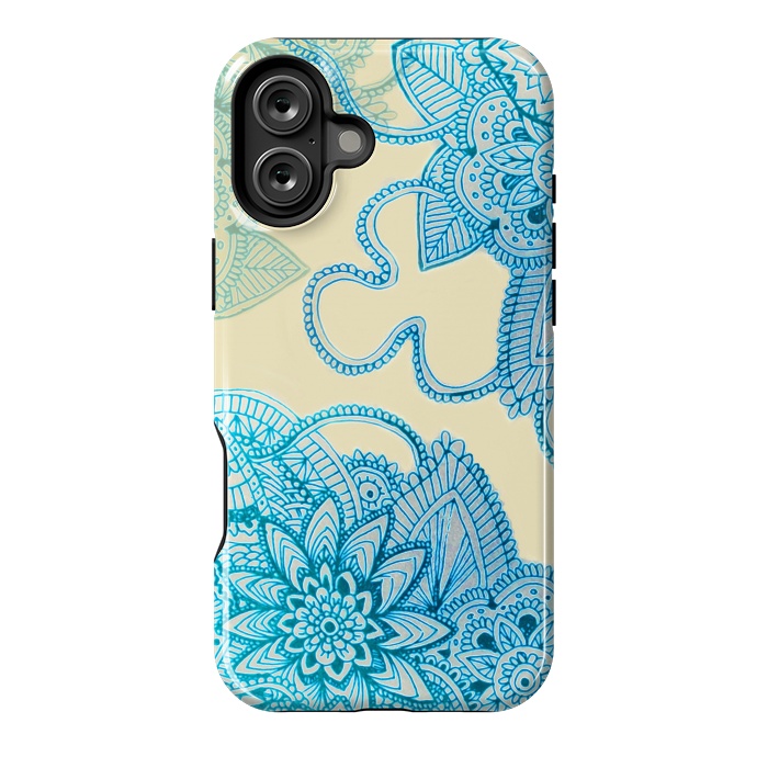 iPhone 16 Plus StrongFit Floral Doodle G580 by Medusa GraphicArt