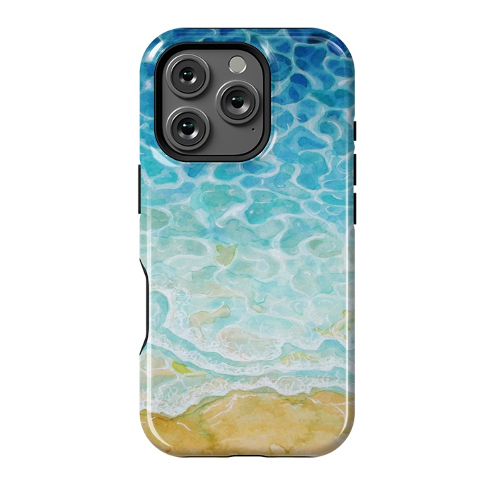 iPhone 16 Pro StrongFit Watercolor Sea G564 by Medusa GraphicArt