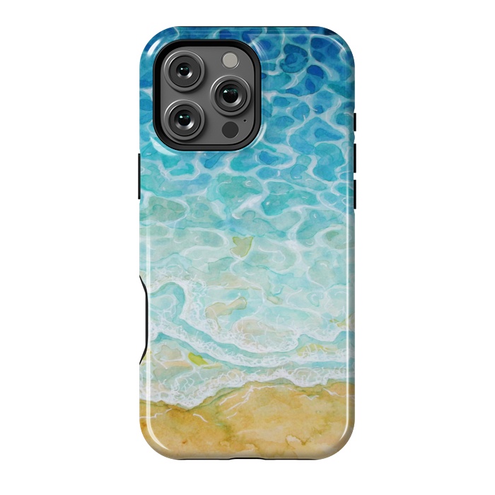 iPhone 16 Pro Max StrongFit Watercolor Sea G564 by Medusa GraphicArt