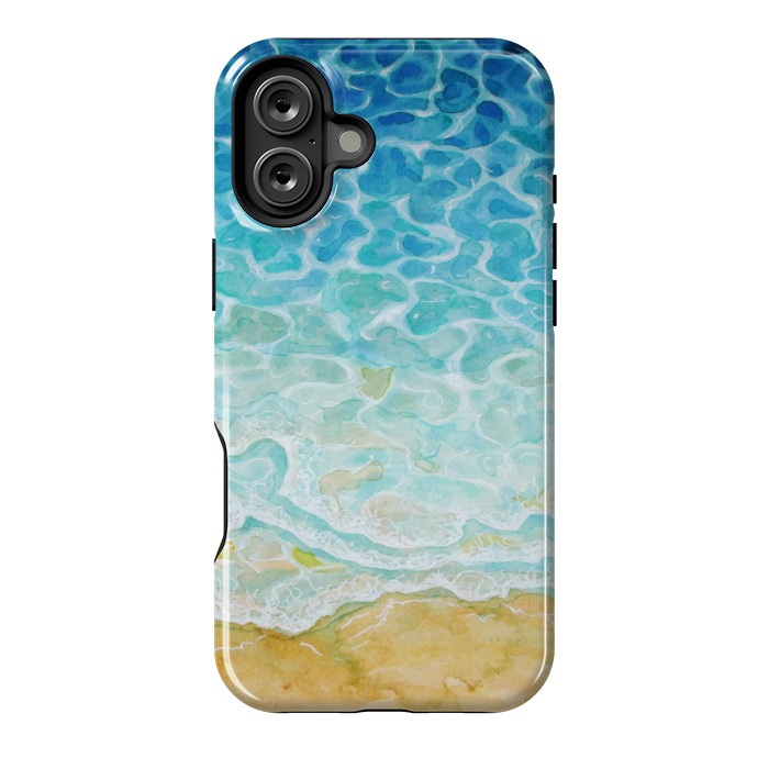 iPhone 16 Plus StrongFit Watercolor Sea G564 by Medusa GraphicArt