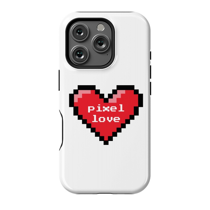 iPhone 16 Pro StrongFit Pixel love by Laura Nagel