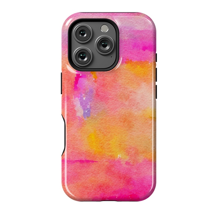 iPhone 16 Pro StrongFit Be A Rainbow In Someone's Cloud | Modern Bohemian Watercolor Painting Optimism Positivity Good Vibes by Uma Prabhakar Gokhale