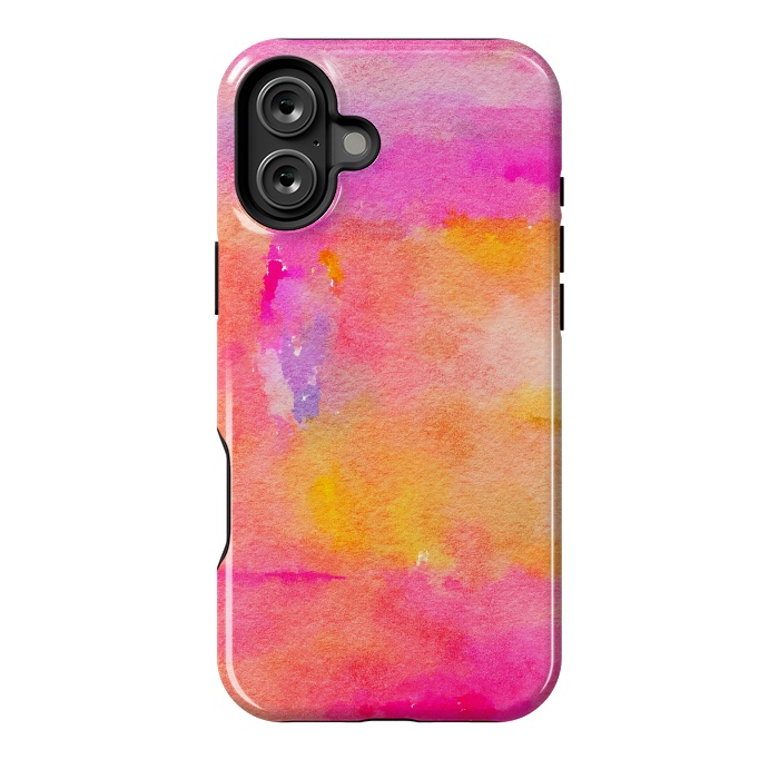 iPhone 16 Plus StrongFit Be A Rainbow In Someone's Cloud | Modern Bohemian Watercolor Painting Optimism Positivity Good Vibes by Uma Prabhakar Gokhale