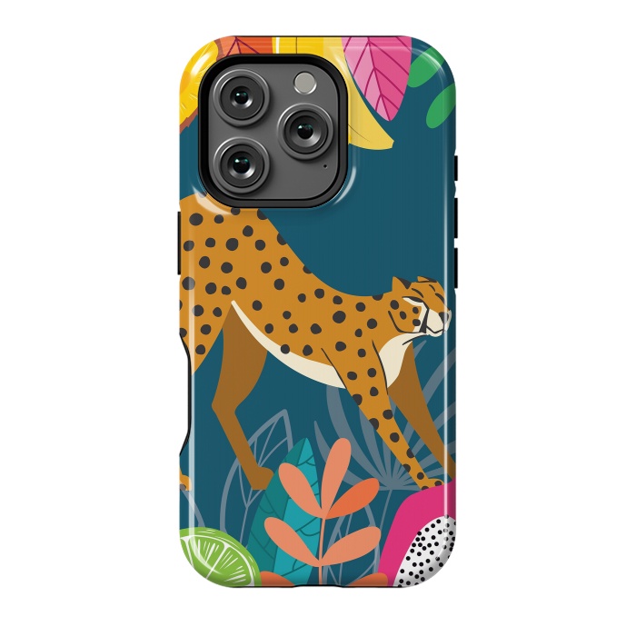 iPhone 16 Pro StrongFit Cheetah stretching in the wild by Jelena Obradovic