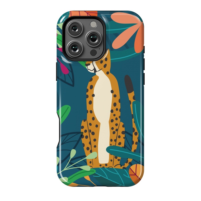 iPhone 16 Pro Max StrongFit Cheetah chilling by Jelena Obradovic