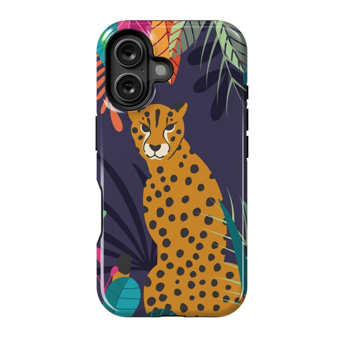 iPhone 16 StrongFit Cheetah sitting in the wild by Jelena Obradovic