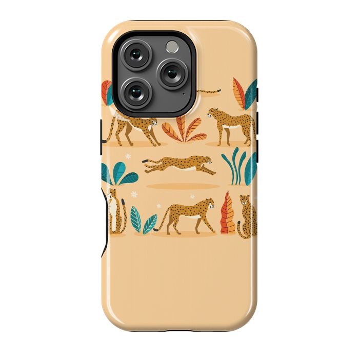 iPhone 16 Pro StrongFit Cheetahs beige by Jelena Obradovic