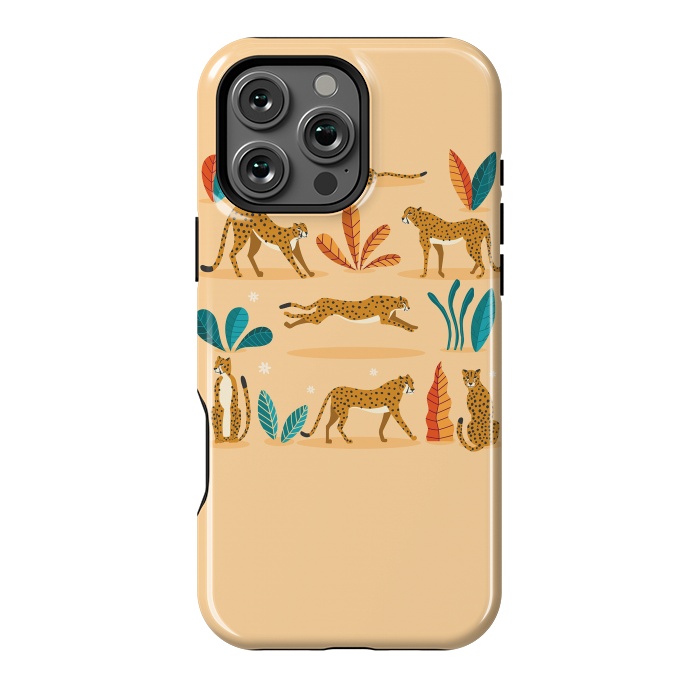 iPhone 16 Pro Max StrongFit Cheetahs beige by Jelena Obradovic