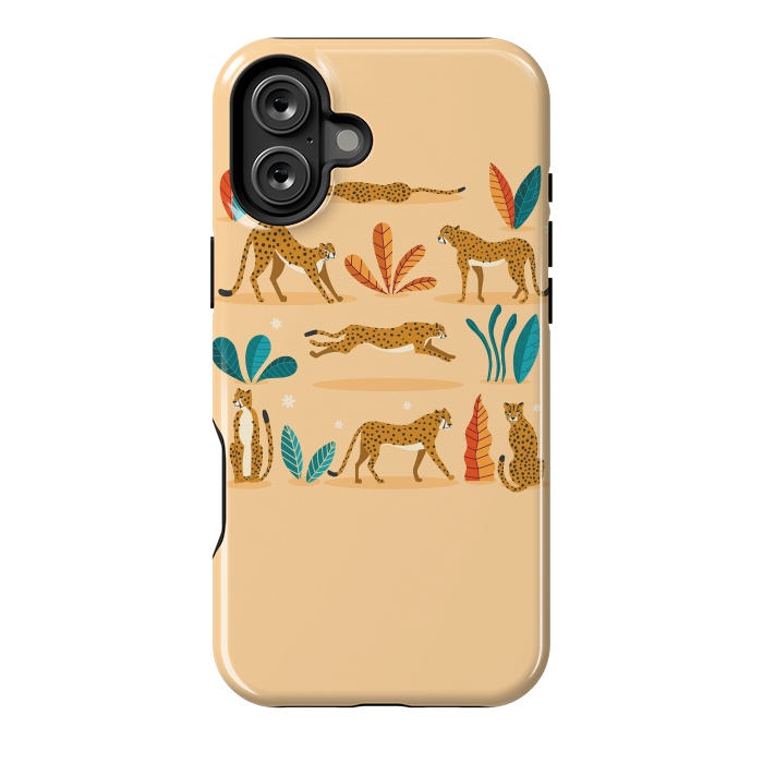 iPhone 16 Plus StrongFit Cheetahs beige by Jelena Obradovic