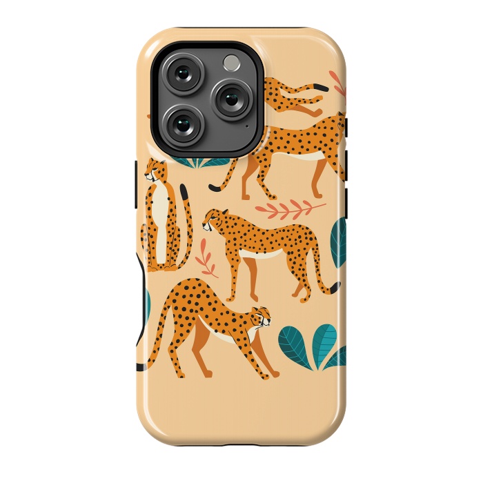 iPhone 16 Pro StrongFit Cheetahs beige 02 by Jelena Obradovic