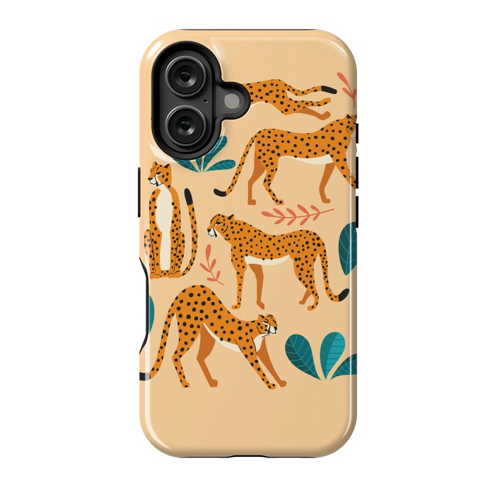 iPhone 16 StrongFit Cheetahs beige 02 by Jelena Obradovic