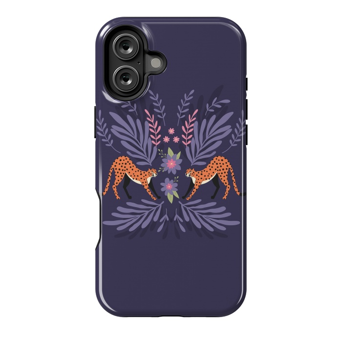 iPhone 16 Plus StrongFit Cheetahs pair purple by Jelena Obradovic